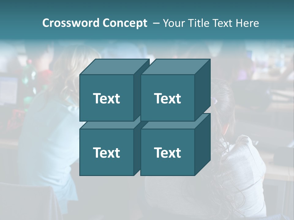 Adult Happy Sitting PowerPoint Template