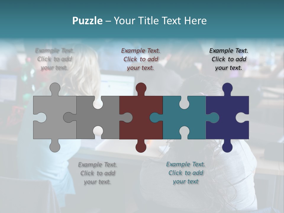 Adult Happy Sitting PowerPoint Template