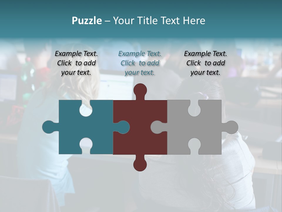 Adult Happy Sitting PowerPoint Template