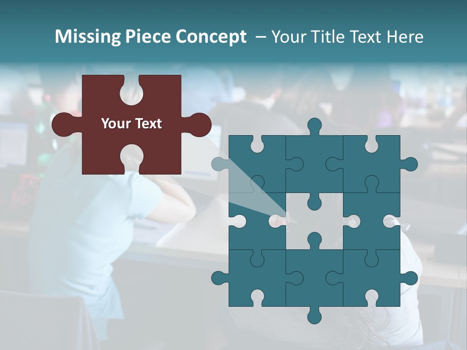 Adult Happy Sitting PowerPoint Template