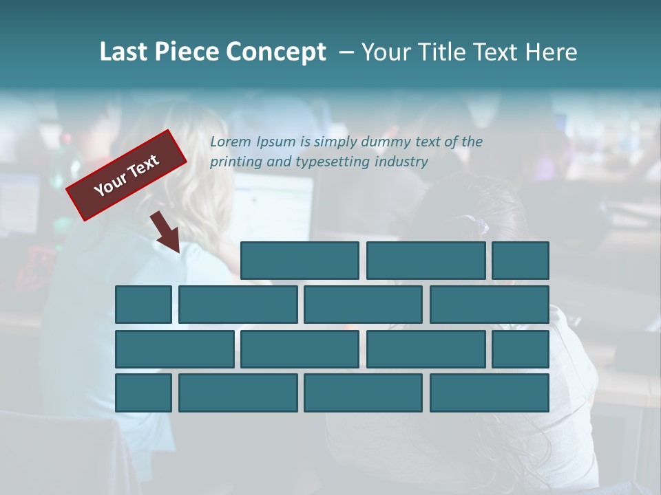 Adult Happy Sitting PowerPoint Template