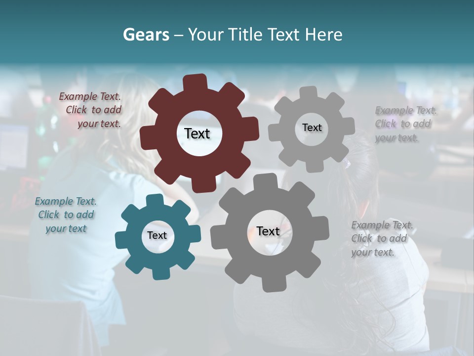 Adult Happy Sitting PowerPoint Template