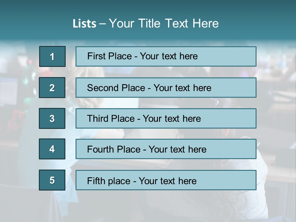 Adult Happy Sitting PowerPoint Template