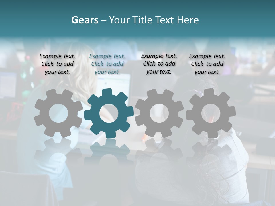 Adult Happy Sitting PowerPoint Template