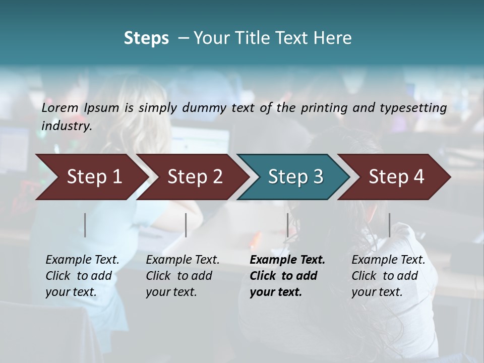 Adult Happy Sitting PowerPoint Template