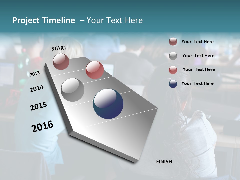 Adult Happy Sitting PowerPoint Template