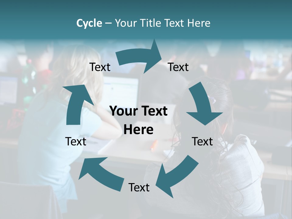 Adult Happy Sitting PowerPoint Template
