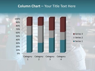 Adult Happy Sitting PowerPoint Template