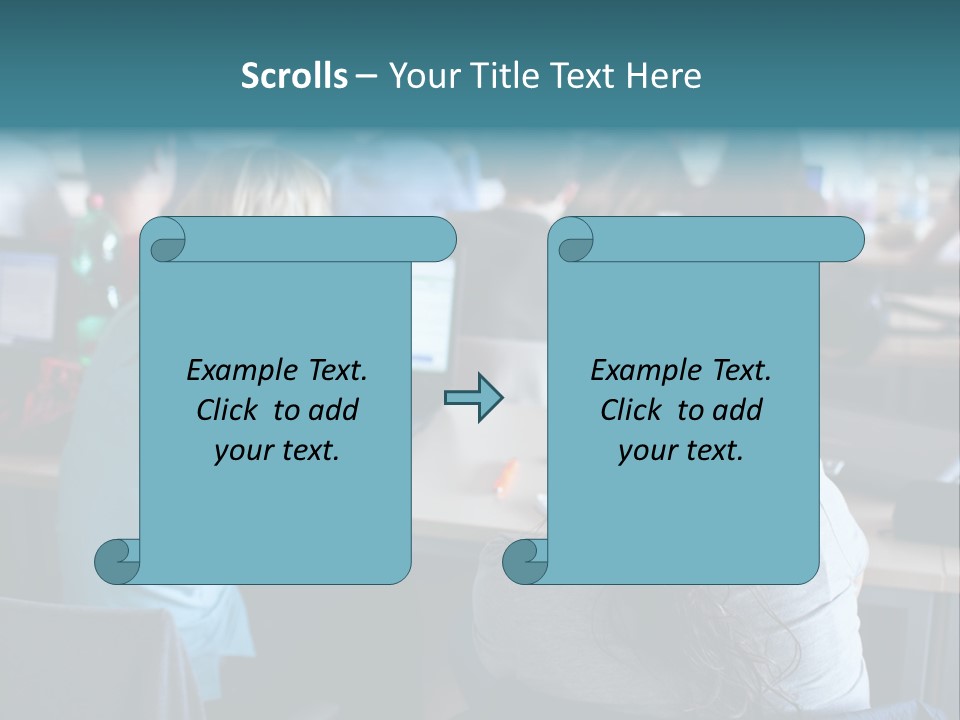 Adult Happy Sitting PowerPoint Template