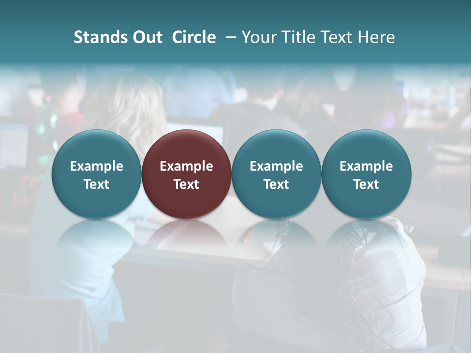 Adult Happy Sitting PowerPoint Template