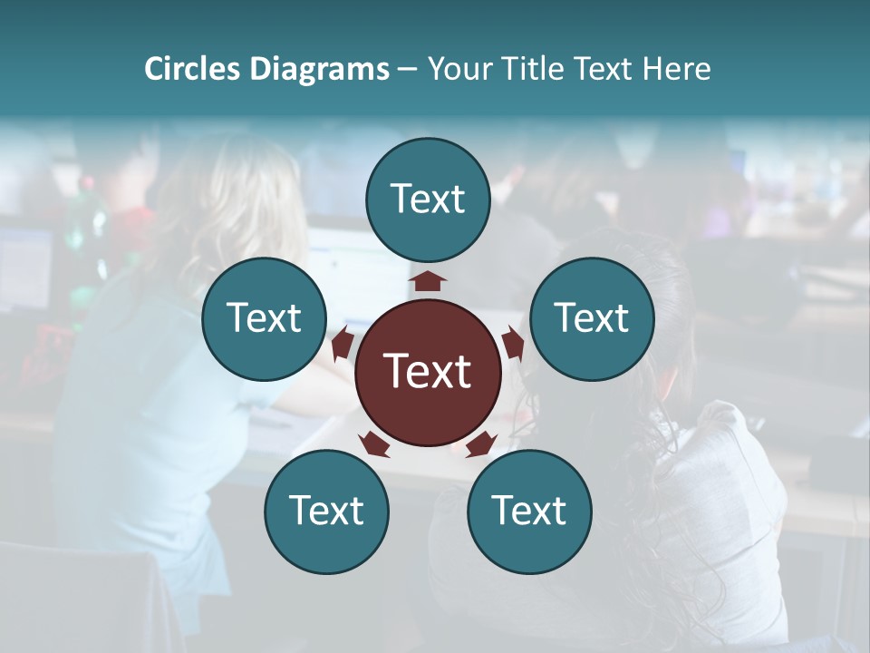 Adult Happy Sitting PowerPoint Template