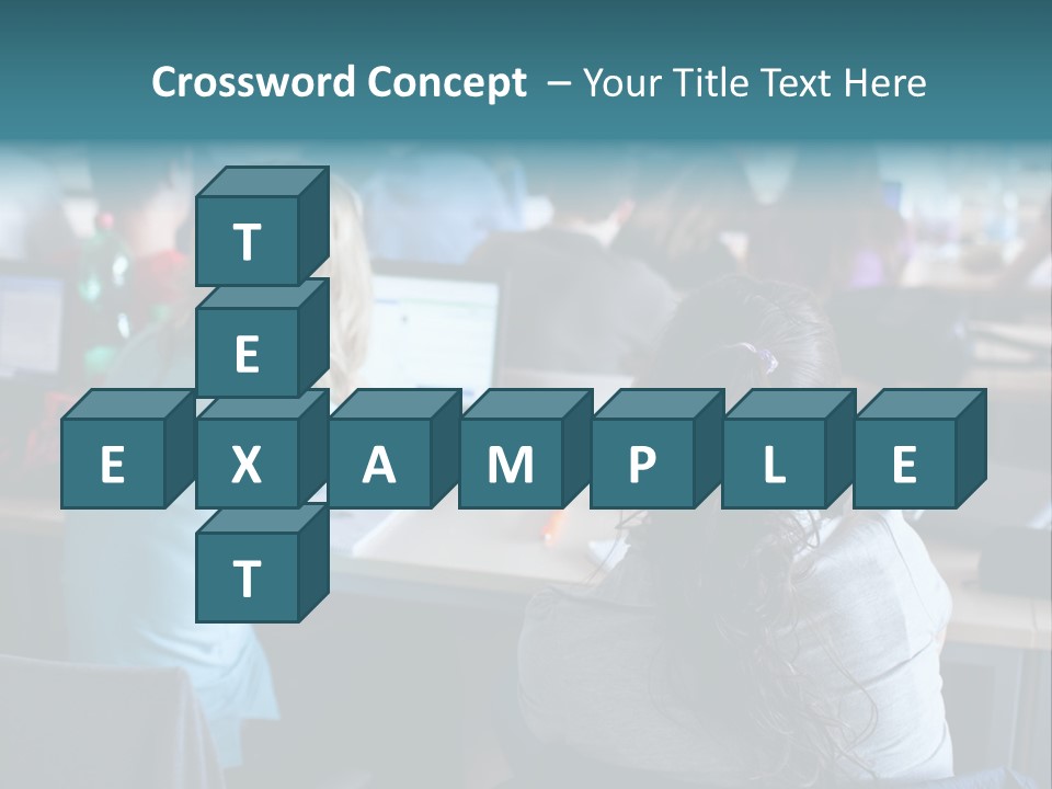 Adult Happy Sitting PowerPoint Template