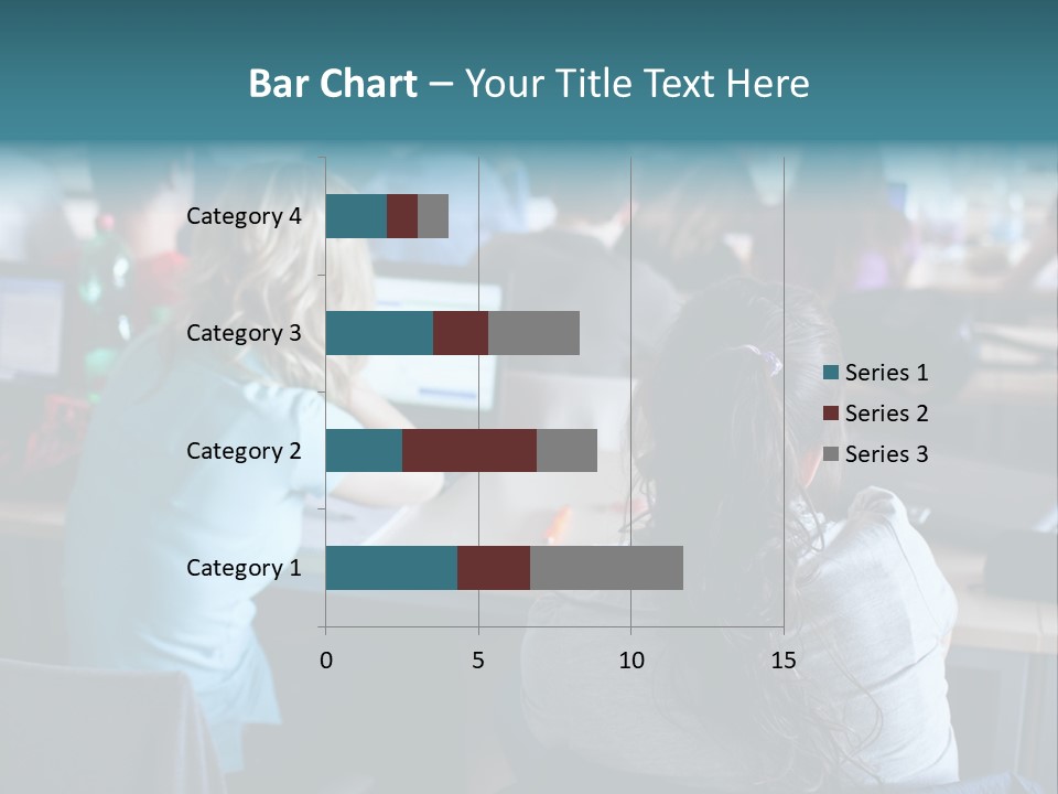 Adult Happy Sitting PowerPoint Template