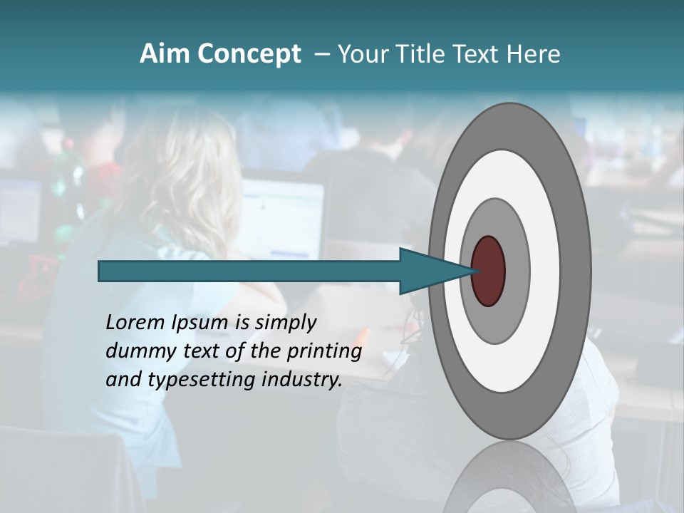 Adult Happy Sitting PowerPoint Template