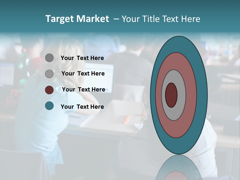 Adult Happy Sitting PowerPoint Template