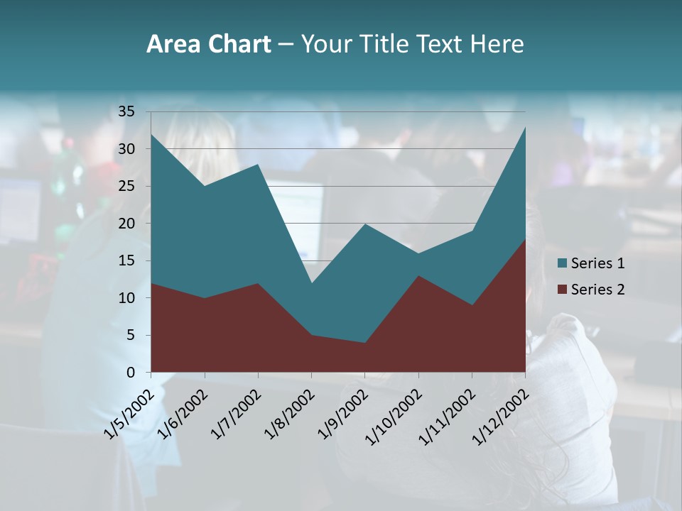 Adult Happy Sitting PowerPoint Template