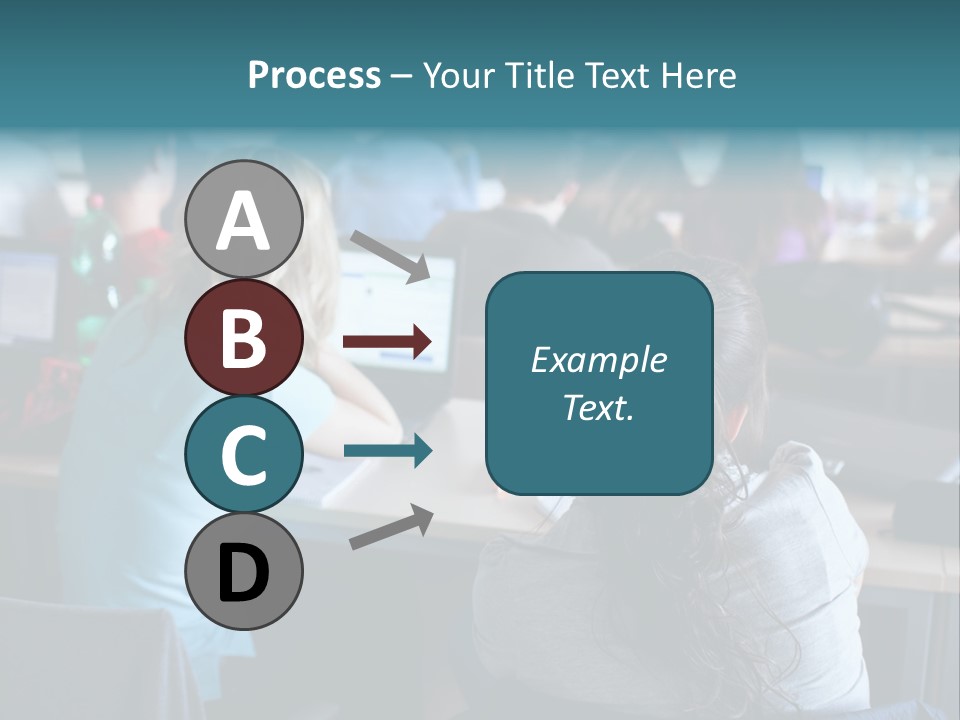 Adult Happy Sitting PowerPoint Template
