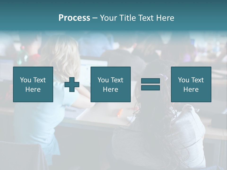 Adult Happy Sitting PowerPoint Template