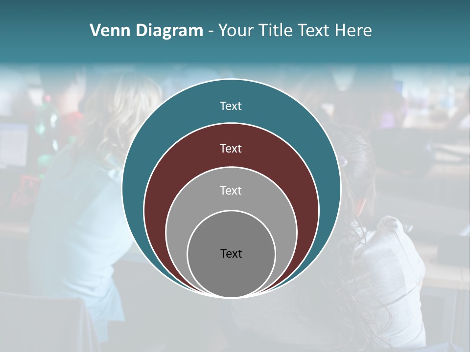 Adult Happy Sitting PowerPoint Template