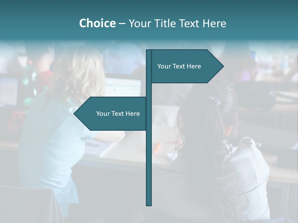 Adult Happy Sitting PowerPoint Template