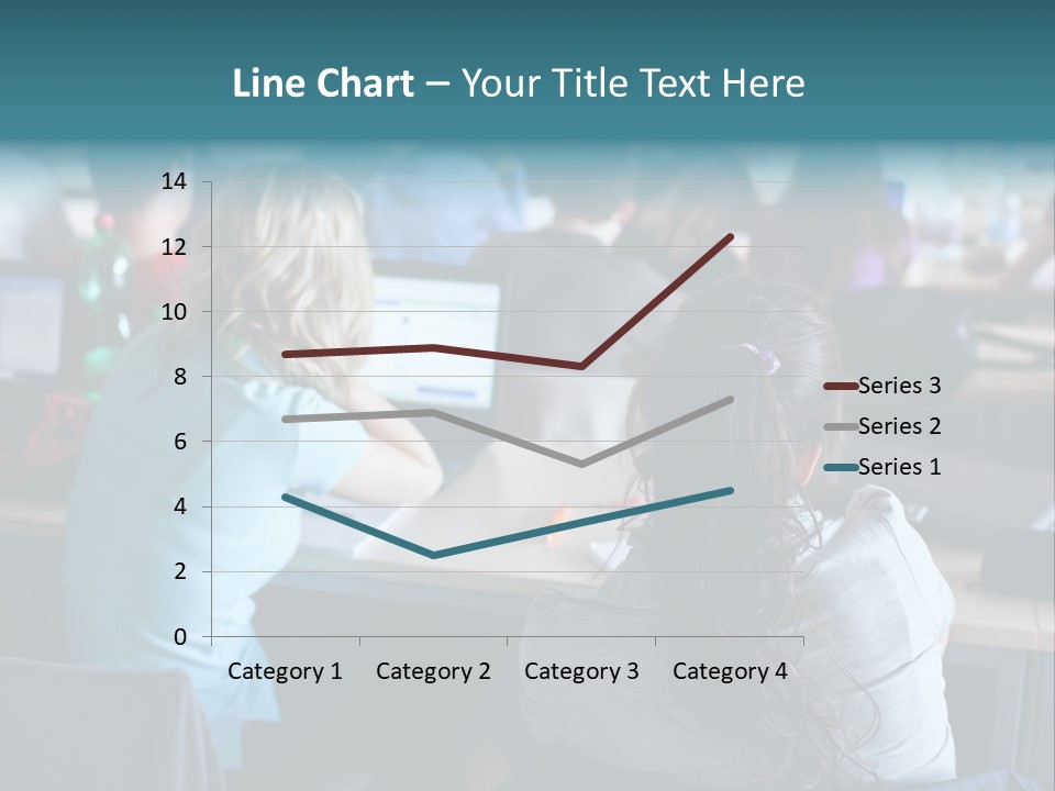 Adult Happy Sitting PowerPoint Template