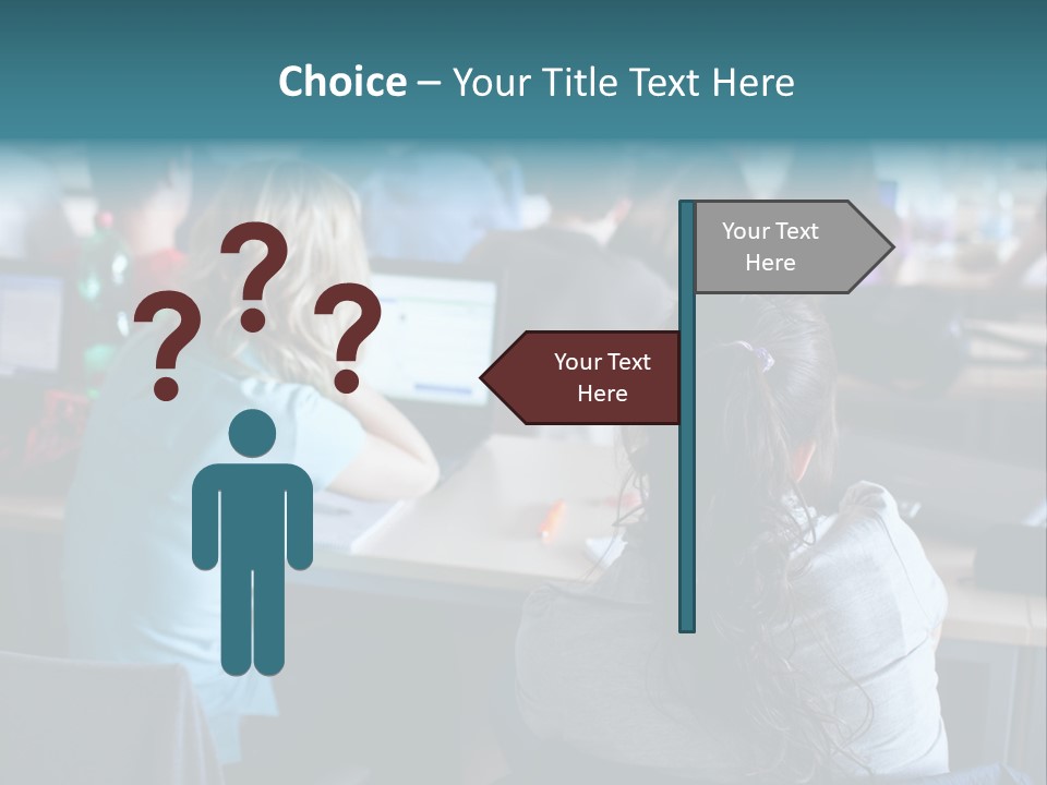 Adult Happy Sitting PowerPoint Template