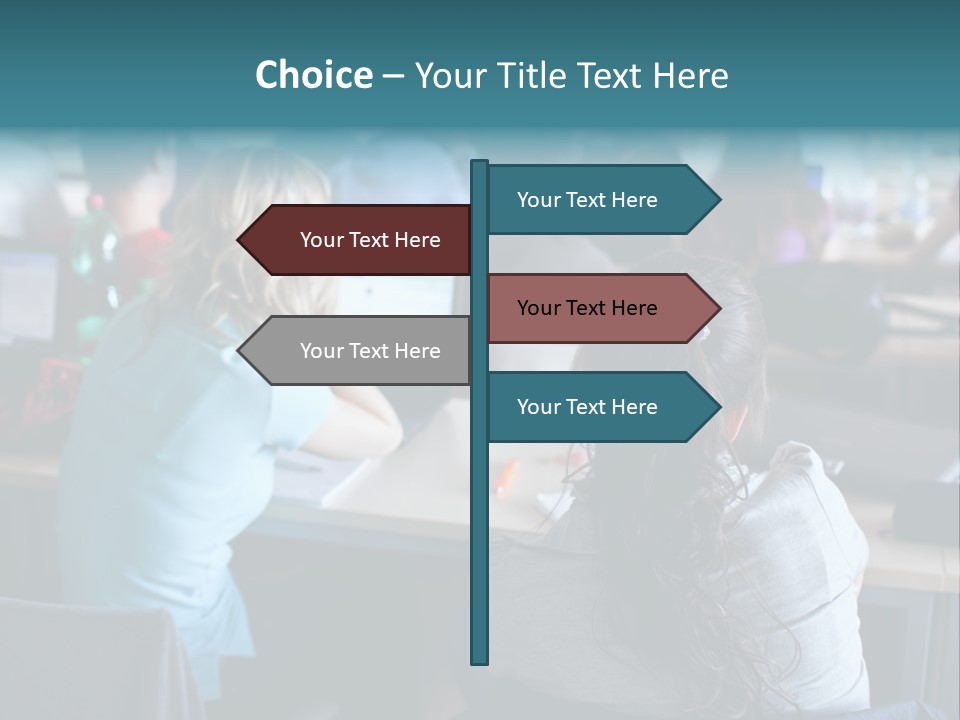 Adult Happy Sitting PowerPoint Template
