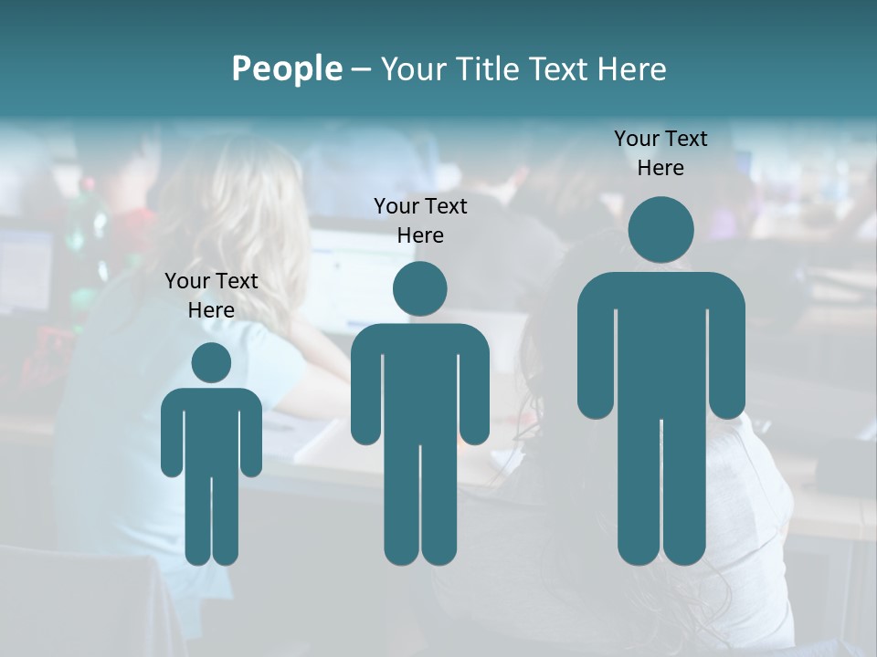 Adult Happy Sitting PowerPoint Template