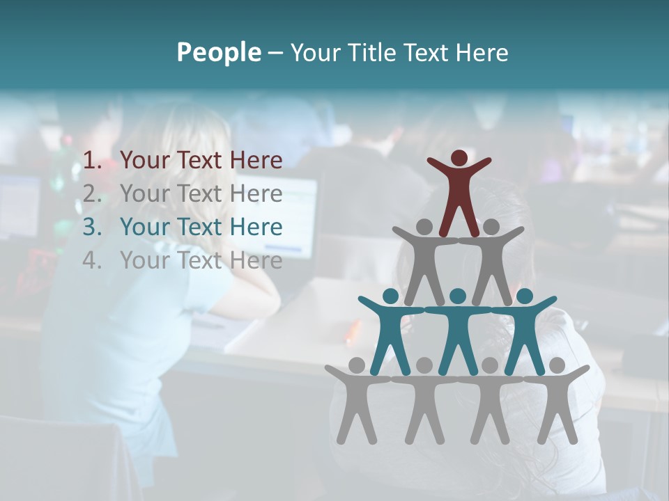 Adult Happy Sitting PowerPoint Template