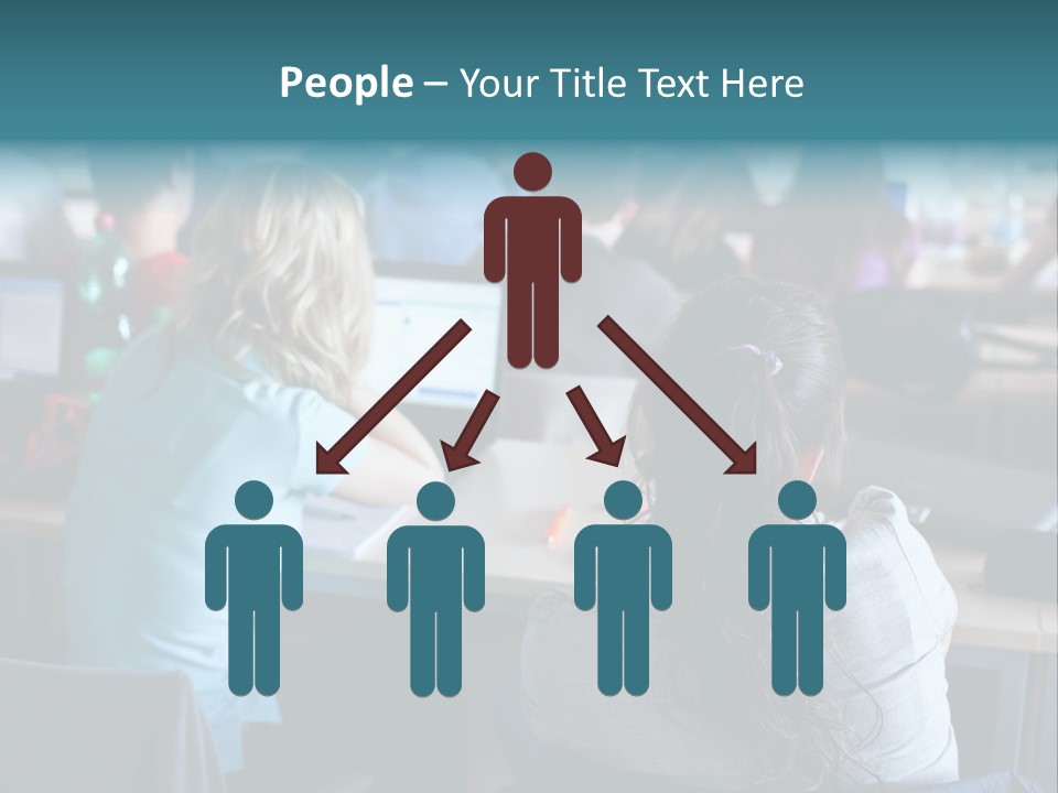 Adult Happy Sitting PowerPoint Template