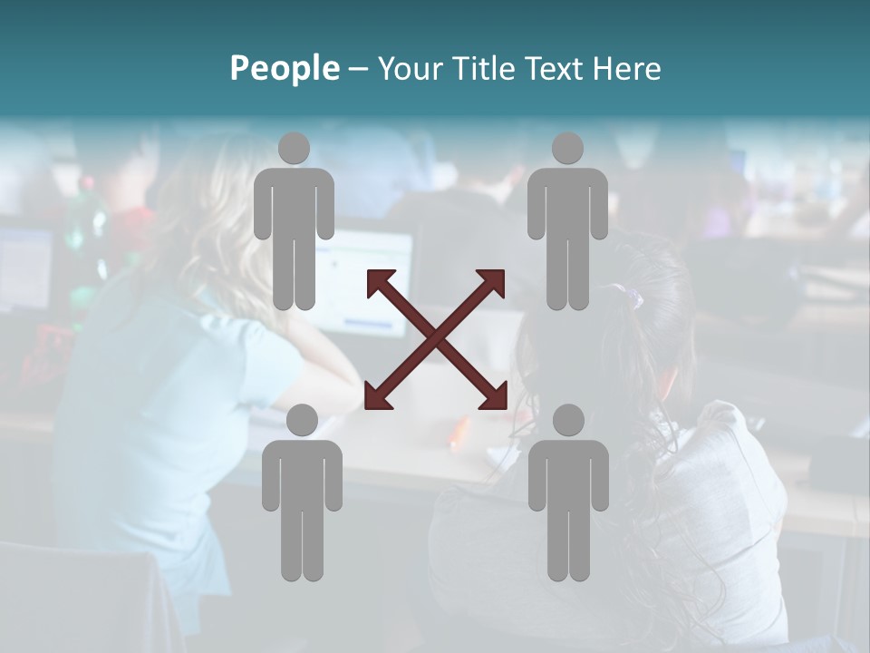 Adult Happy Sitting PowerPoint Template