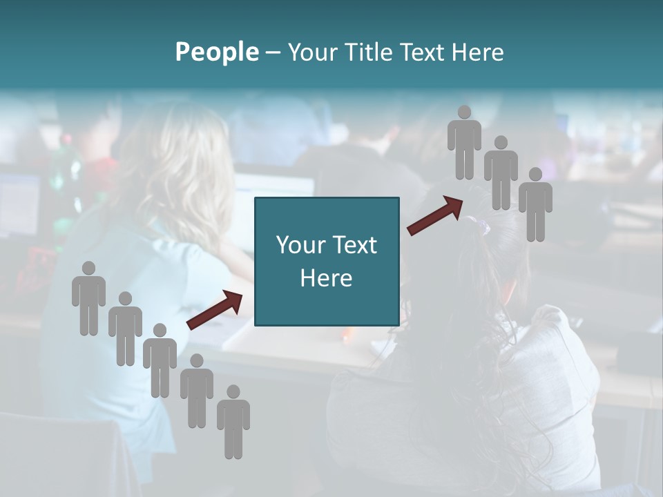 Adult Happy Sitting PowerPoint Template