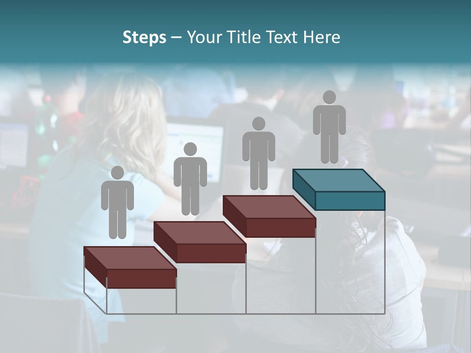 Adult Happy Sitting PowerPoint Template