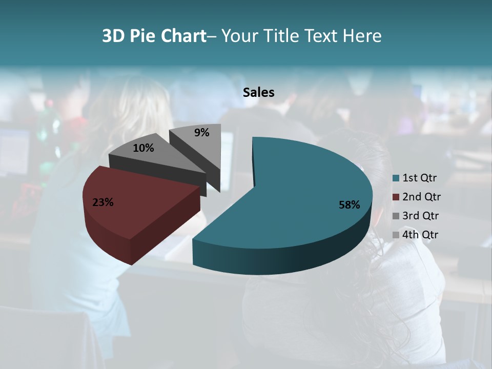 Adult Happy Sitting PowerPoint Template