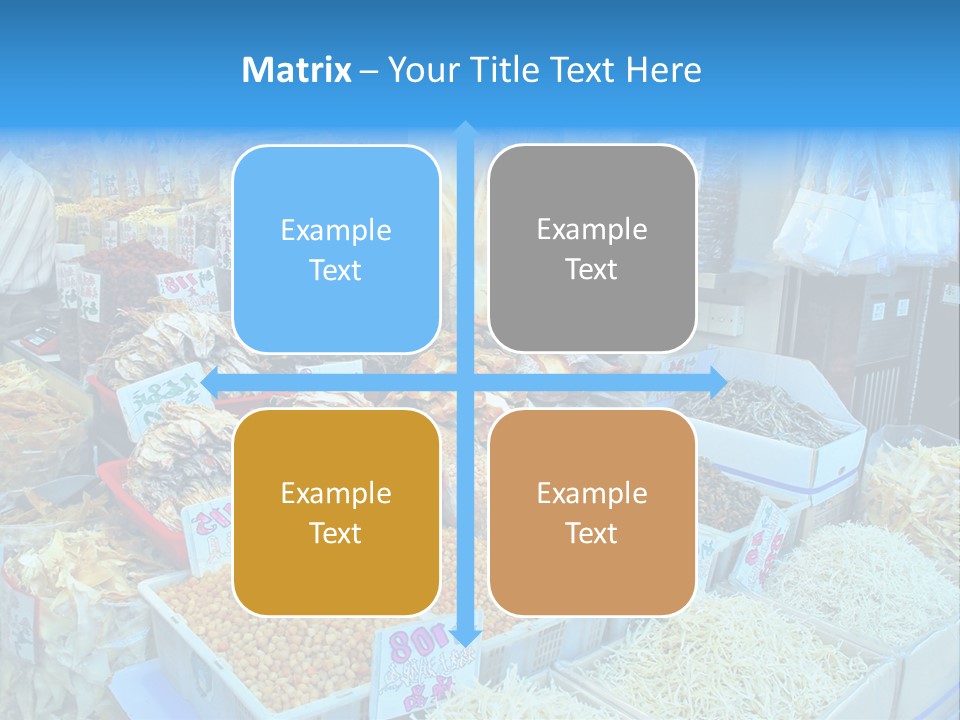 A Man Standing In Front Of A Store Filled With Lots Of Food PowerPoint Template