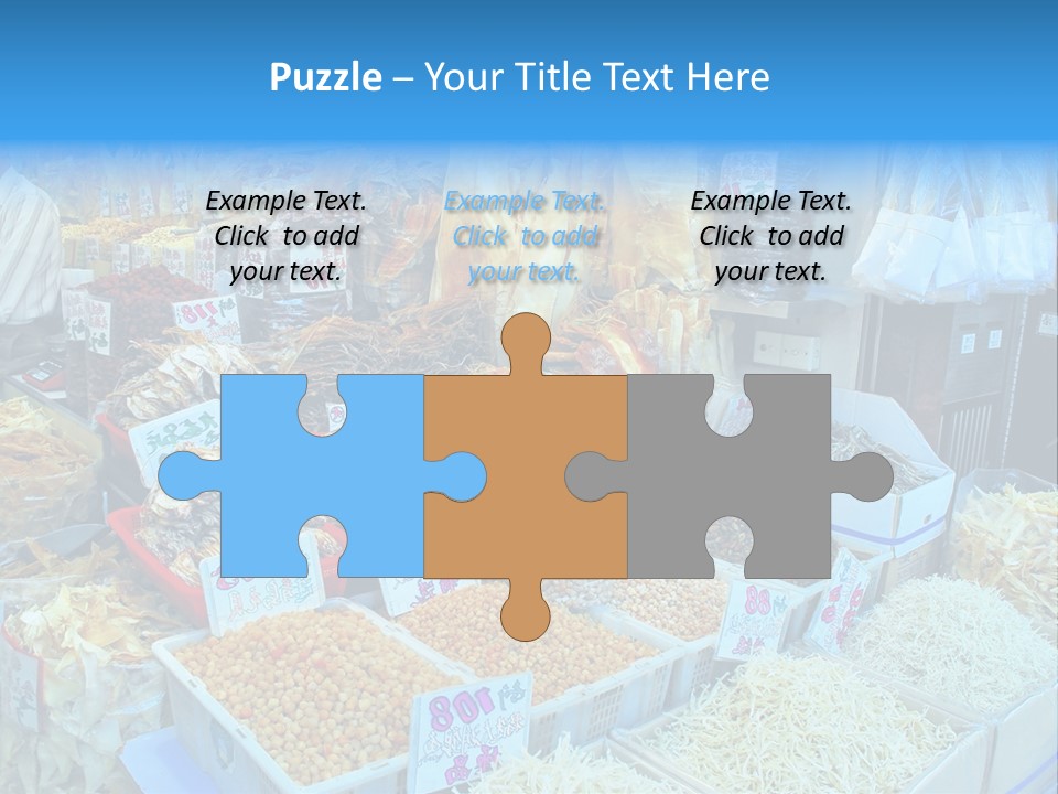 A Man Standing In Front Of A Store Filled With Lots Of Food PowerPoint Template