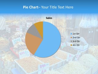 A Man Standing In Front Of A Store Filled With Lots Of Food PowerPoint Template