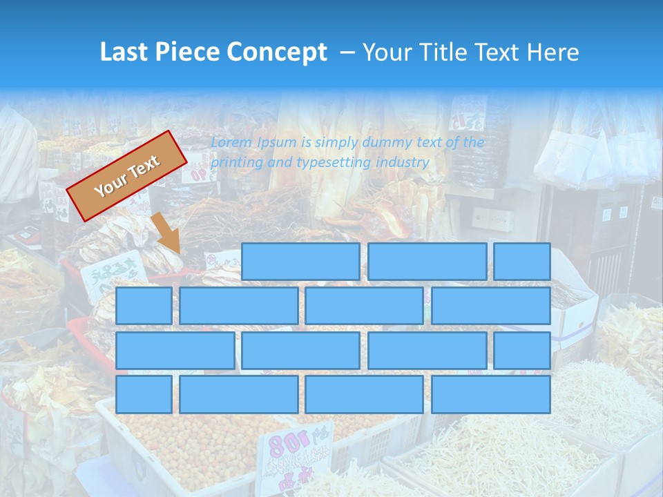 A Man Standing In Front Of A Store Filled With Lots Of Food PowerPoint Template