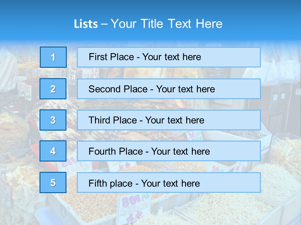 A Man Standing In Front Of A Store Filled With Lots Of Food PowerPoint Template