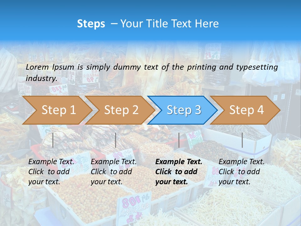 A Man Standing In Front Of A Store Filled With Lots Of Food PowerPoint Template