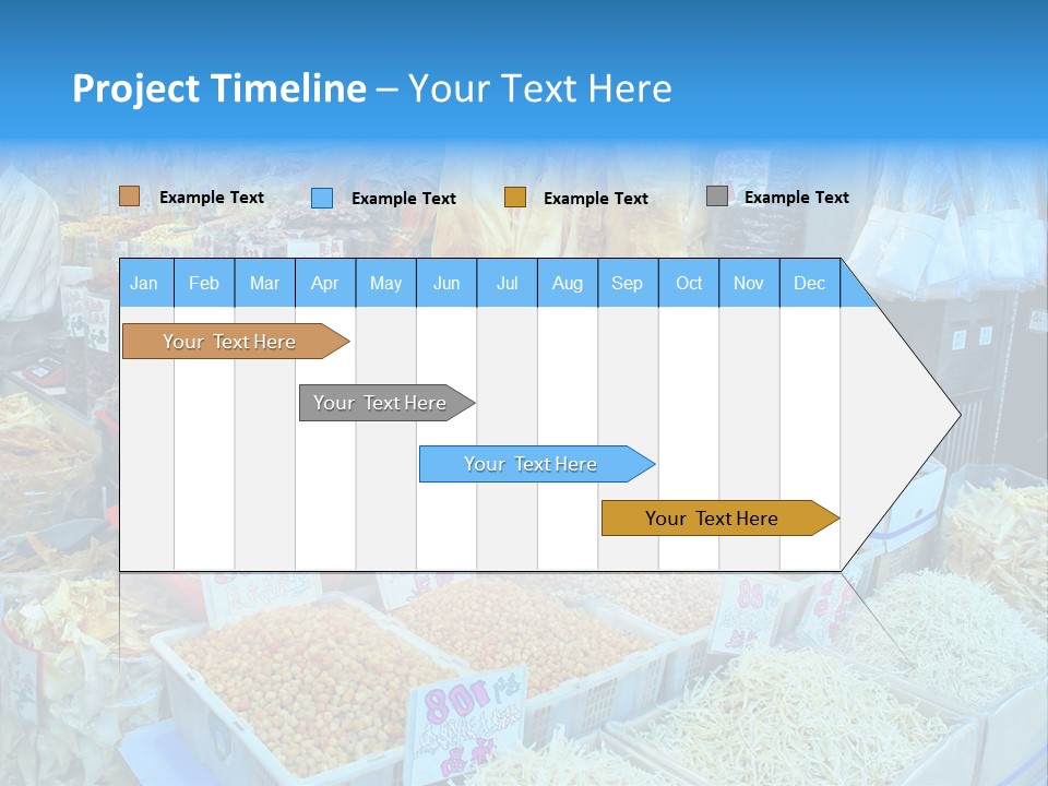 A Man Standing In Front Of A Store Filled With Lots Of Food PowerPoint Template