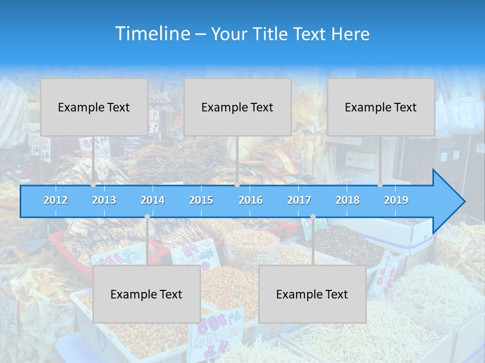A Man Standing In Front Of A Store Filled With Lots Of Food PowerPoint Template