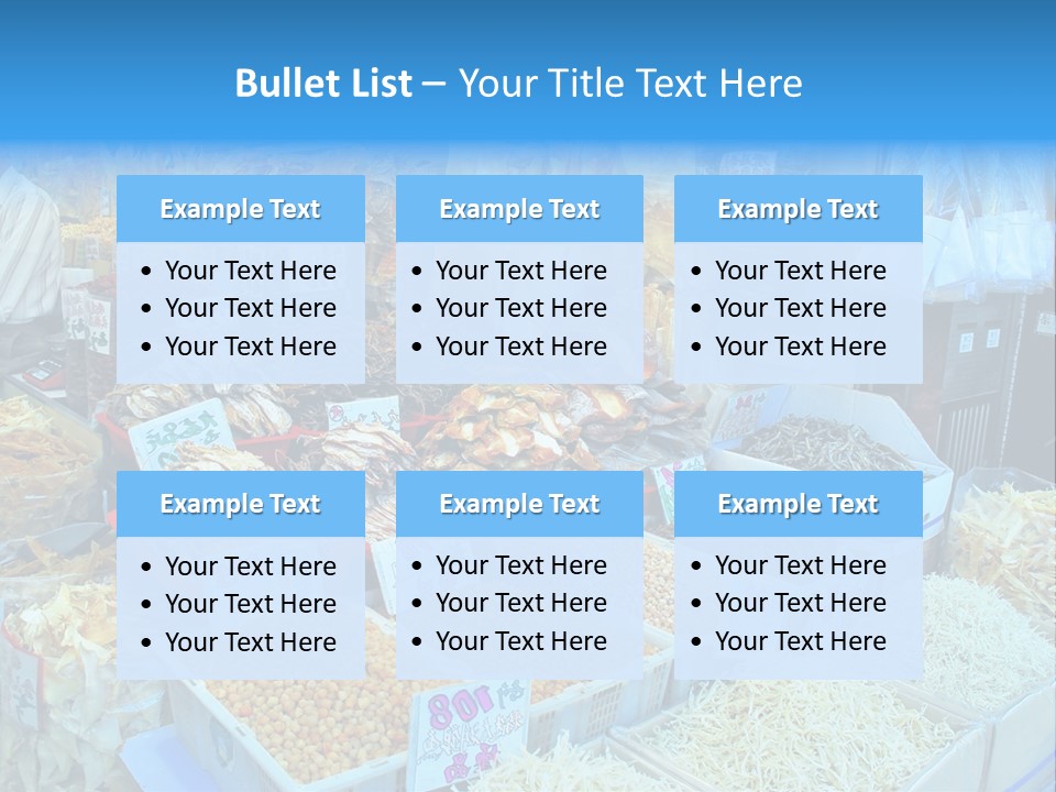 A Man Standing In Front Of A Store Filled With Lots Of Food PowerPoint Template