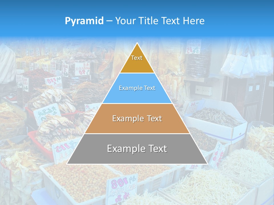 A Man Standing In Front Of A Store Filled With Lots Of Food PowerPoint Template