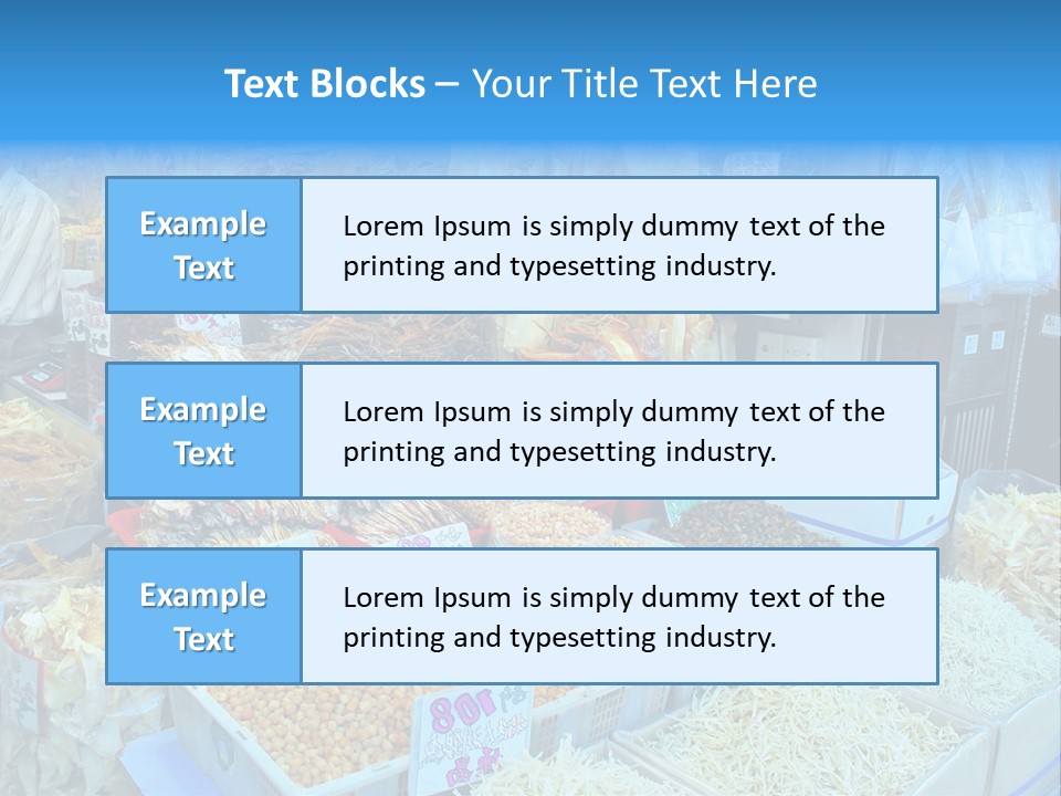 A Man Standing In Front Of A Store Filled With Lots Of Food PowerPoint Template