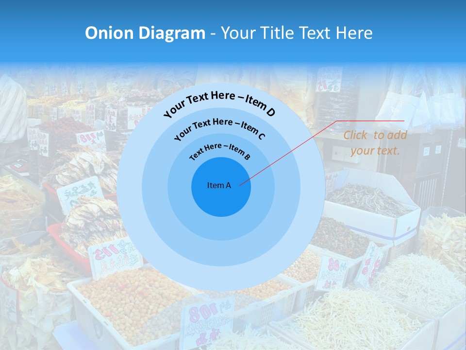 A Man Standing In Front Of A Store Filled With Lots Of Food PowerPoint Template