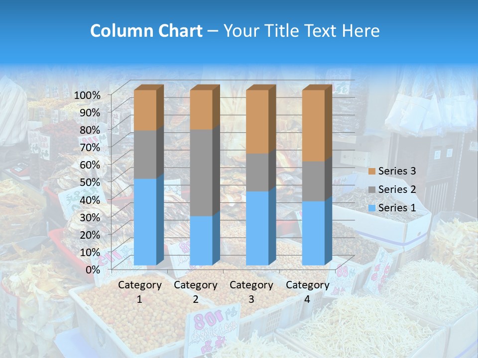 A Man Standing In Front Of A Store Filled With Lots Of Food PowerPoint Template