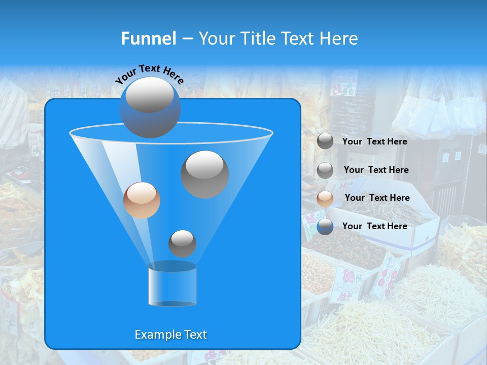 A Man Standing In Front Of A Store Filled With Lots Of Food PowerPoint Template