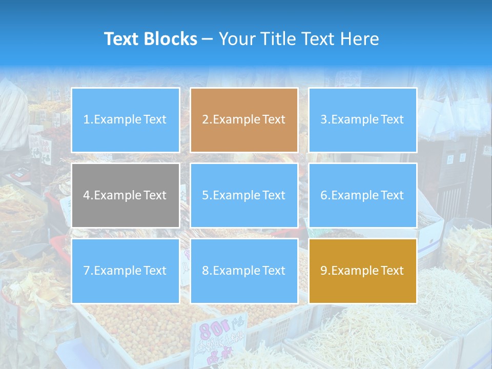 A Man Standing In Front Of A Store Filled With Lots Of Food PowerPoint Template