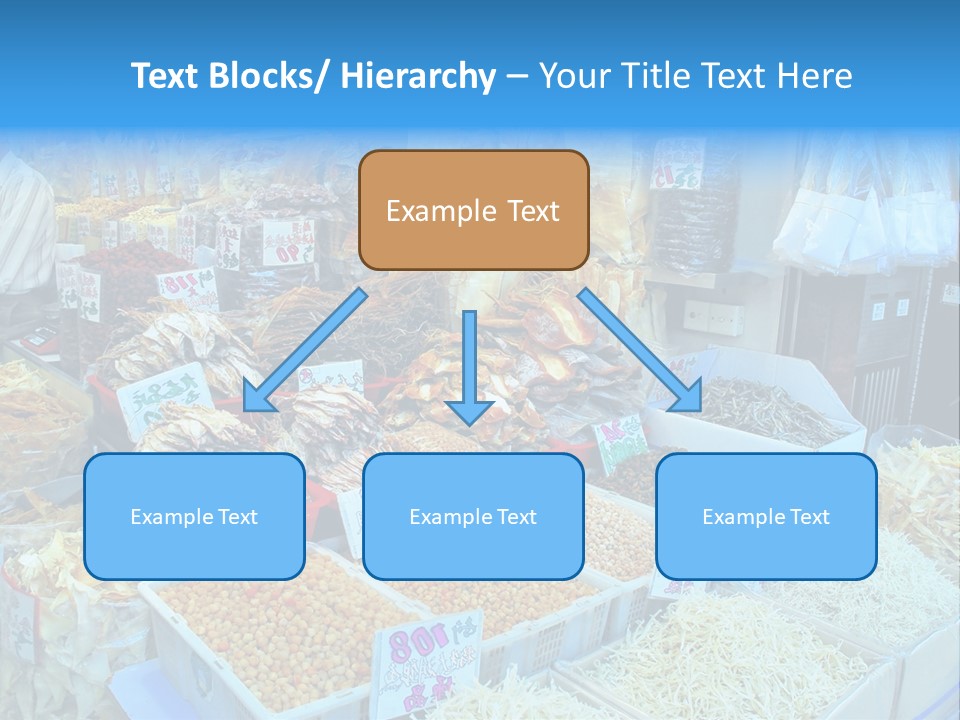 A Man Standing In Front Of A Store Filled With Lots Of Food PowerPoint Template